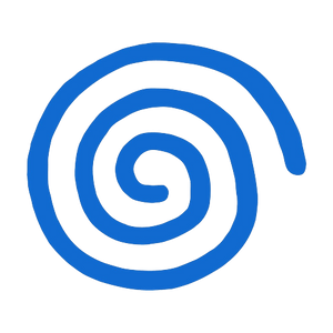 The blue Dreamcast spiral logo.