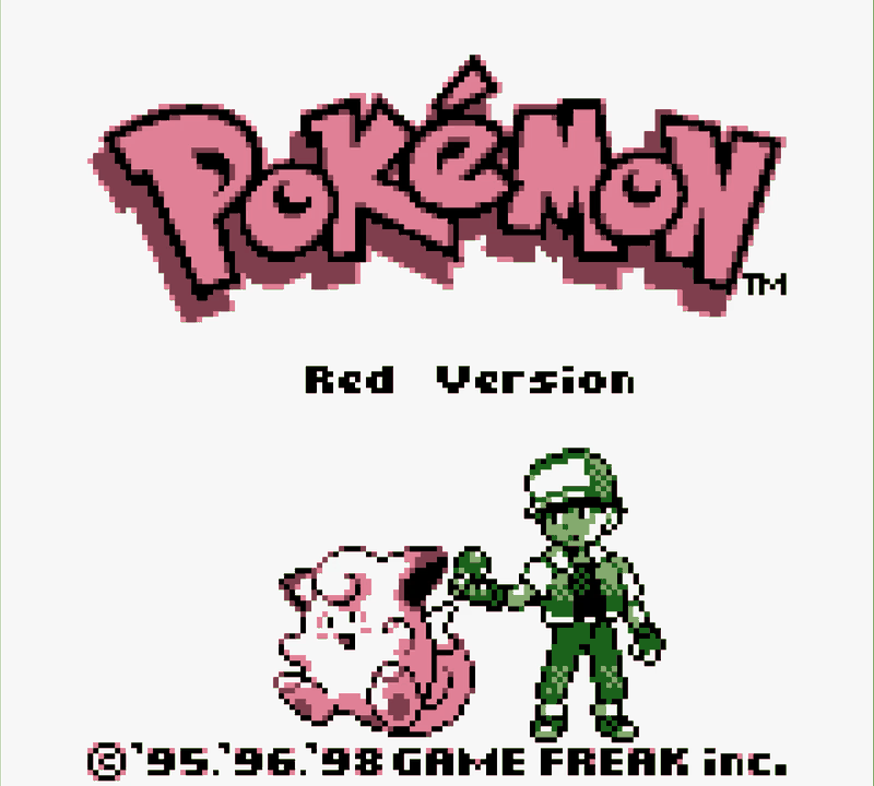 A route in Pokémon Red: the trainer stands on a path between trees and tall grass, with an NPC saying Ahh, I've had my coffee now and I...