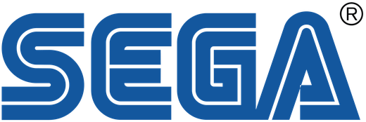 The Sega company logo in blue.